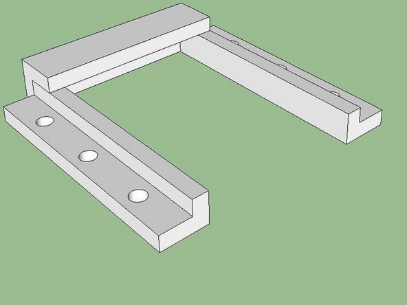 Assemble the brackets as shown and weld together.