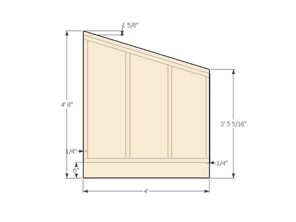 Align the sheathing with a 1/4" overhang on the left and a 6" overhang from the bottom plate. The offset will create 1/4" gap on the right side for the previous module to attach to. The top overhang should be 1.5" to cover the top plate that will unify the modules during installation. The bottom overhang will cover the width of the bond beam.