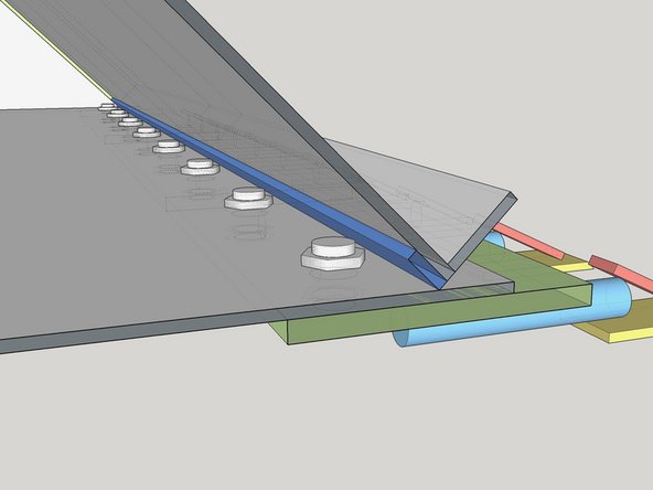 Fit the 3x P15 Digging Teeth Plates with 1" bolts to the Bucket, keeping the nuts on the topside.