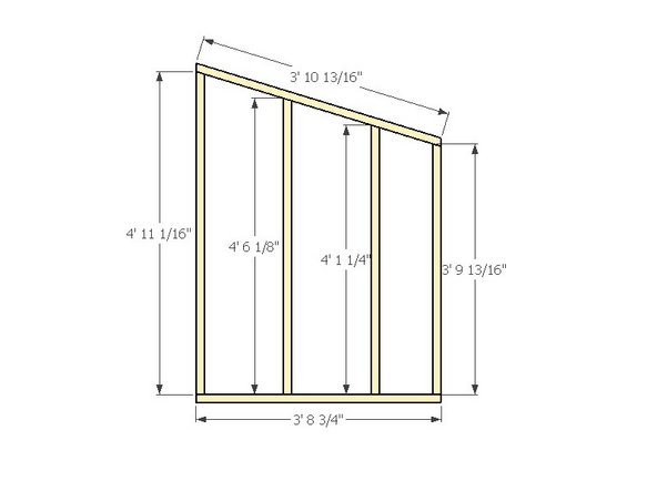 Use two people to make the proper cuts at the dimensions in the graphics at a 17 degree angle on the miter saw.