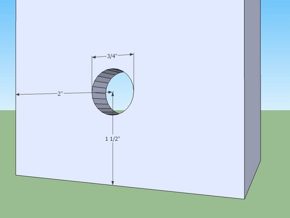 Punch the hole on the bottom of the supports for each.