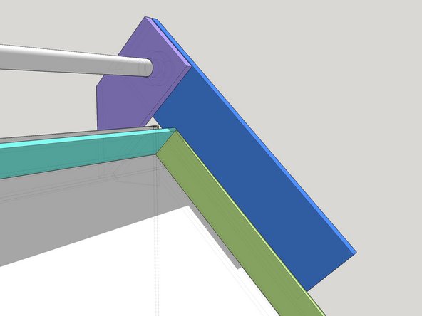 The 2x P29 pieces can now be tacked and welded onto the lid between the P26 Lid Struts and P33 Hinges.