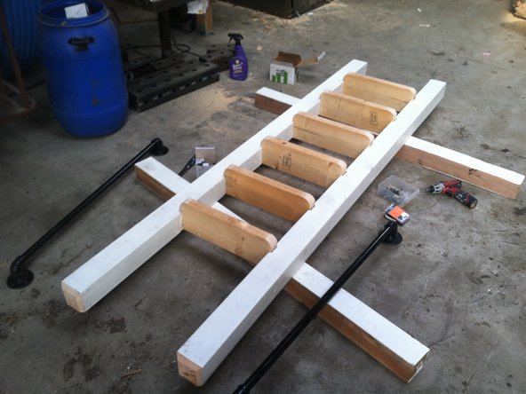 The top of the ladder is the side with extra space.