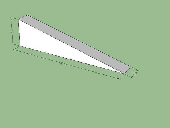 Cut out five teeth.  The 4" dimension of the tooth is NOT critical.  The tooth may have any desired length.  The 1" inch height dimension is set to match the height of the angle iron of the previous step.