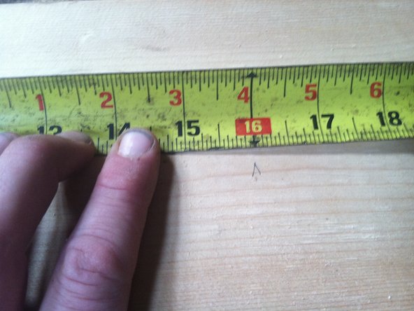 Using an 8' long 2x6, cut 6 pieces that are 16" long each.