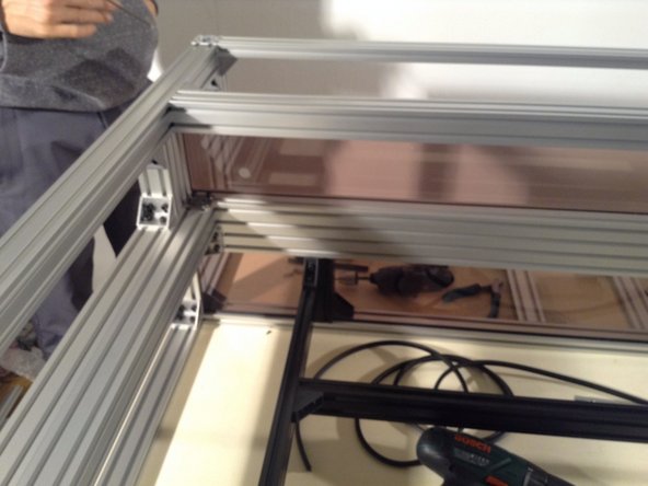 Put in upper rear windows and close off with 4040 extrusion on top.