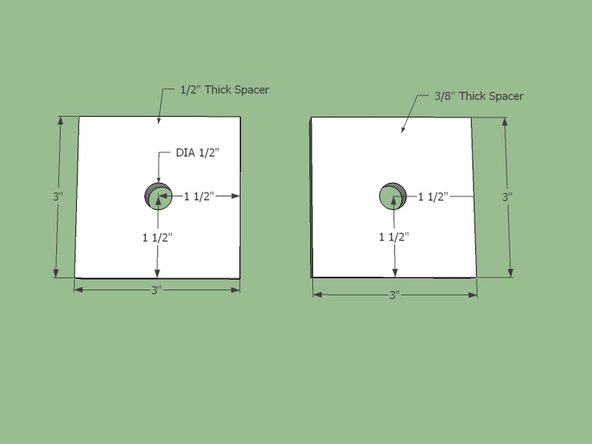 Weld the 1/2" bolts in the center hole, from the bolt head side.
