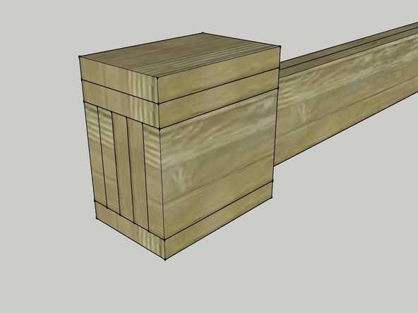 Add two more blocks to the top of your assembly. Add one then the other. Use four 3" screws for each.