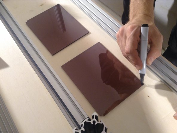 Cut out the upper corner of the small separation panel, for both panels.