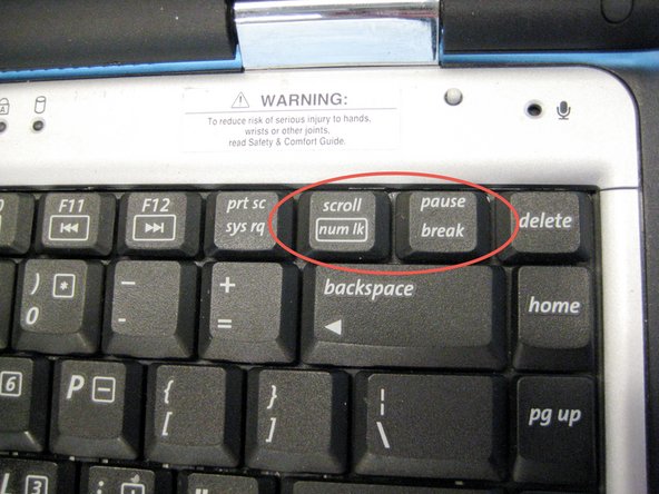 Compaq Evo N1000v Keyboard Replacement: step 6, image 1 of 1