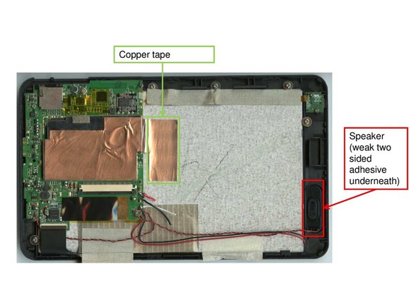 Odys Neo X7, Loosening of Cables, Adhesives and Screws to remove the mainboard: step 3, image 3 of 3