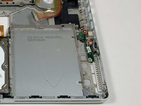 PowerBook G4 Aluminum 15" 1.67 GHz Right USB Board Replacement: step 26, image 1 of 1