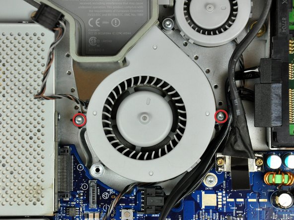 iMac G5 17" Model A1058 Upper Left Fan Replacement: step 7, image 1 of 2