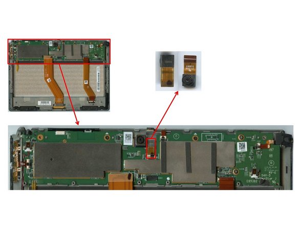 Sony Xperia Tablet S, Removal of front camera: step 5, image 1 of 1