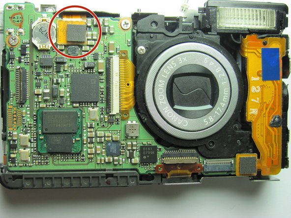 Canon Powershot SD750 Motherboard Replacement: step 15, image 1 of 2