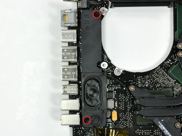 MacBook Pro 15" Unibody Late 2008 and Early 2009 Left Speaker Replacement: step 28, image 1 of 1