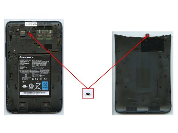 Lenovo Ideapad, Removal of camera cover and back cover: step 1, image 2 of 2