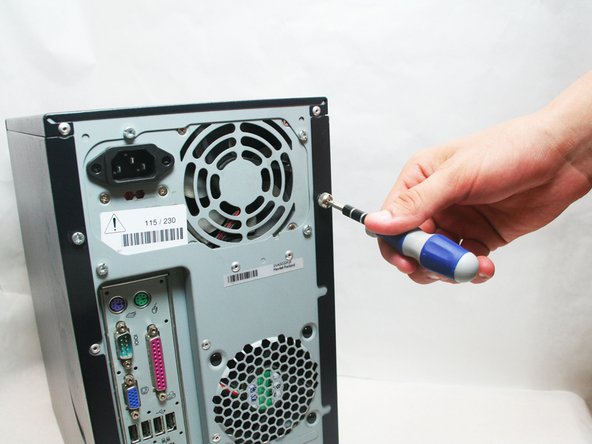 Removing the HP Compaq dx2000MT Optical (CD) Drive: step 2, image 2 of 2