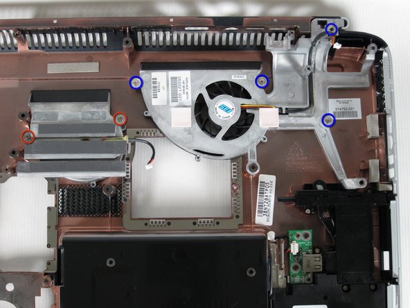 HP Pavilion zd8000 Base Fans Replacement: step 52, image 1 of 2
