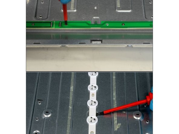 Telefunken T39EX1425 TV set, Removal of Backlights (LED): step 7, image 2 of 3