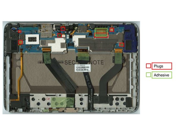 Samsung Galaxy Note 10.1, Removal of Mainboard: step 7, image 1 of 1