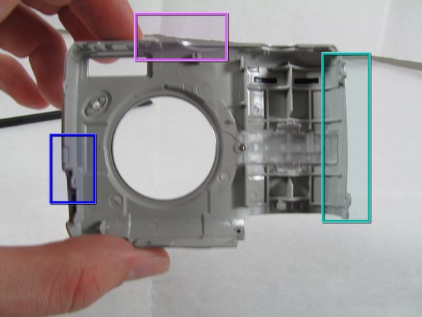 Removing Olympus FE-210 Rear Casing: step 4, image 3 of 3