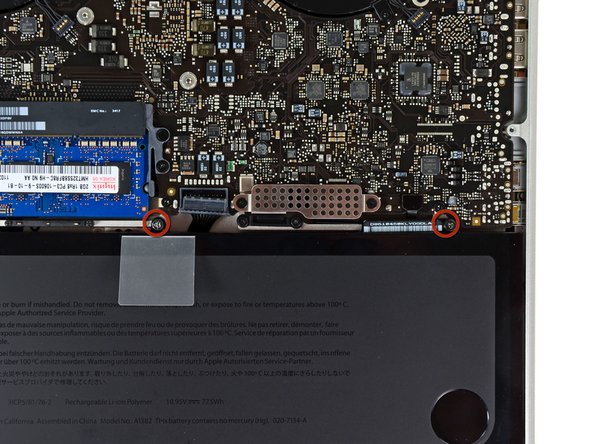 MacBook Pro 15" Unibody Early 2011 Logic Board Replacement: step 5, image 1 of 1