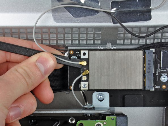 iMac Intel 27" EMC 2309 and 2374 AirPort Card Replacement: step 10, image 2 of 2