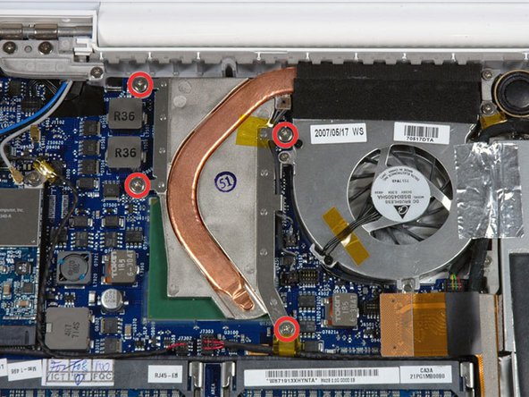 MacBook Core 2 Duo Heat Sink Replacement: step 16, image 1 of 2