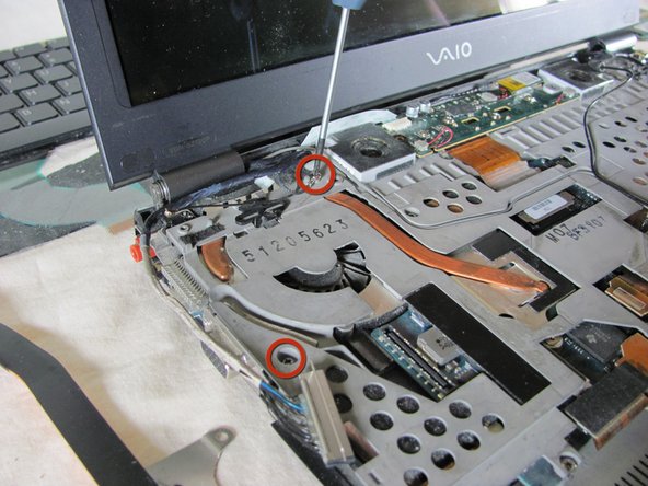 Sony Vaio PCG-6J2L Internal Fan Replacement: step 13, image 1 of 2