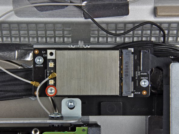 iMac Intel 27" EMC 2309 and 2374 AirPort Card Replacement: step 11, image 1 of 1