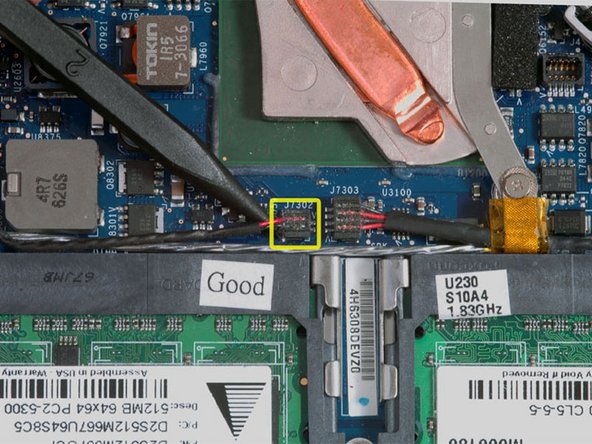 MacBook Core Duo Left Speaker Replacement: step 13, image 1 of 1