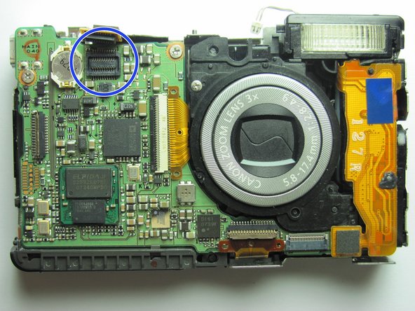 Canon Powershot SD750 Motherboard Replacement: step 15, image 2 of 2