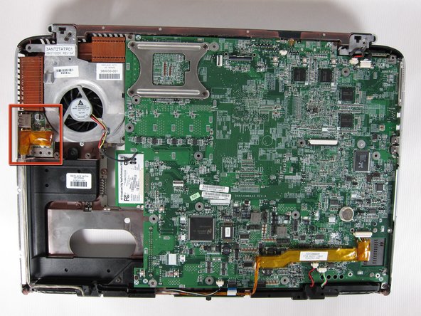 HP Pavilion zd8000 Base Fans Replacement: step 32, image 1 of 2