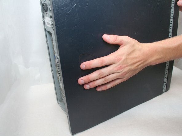 Removing the HP Compaq dx2000MT Case Doors: step 3, image 2 of 3