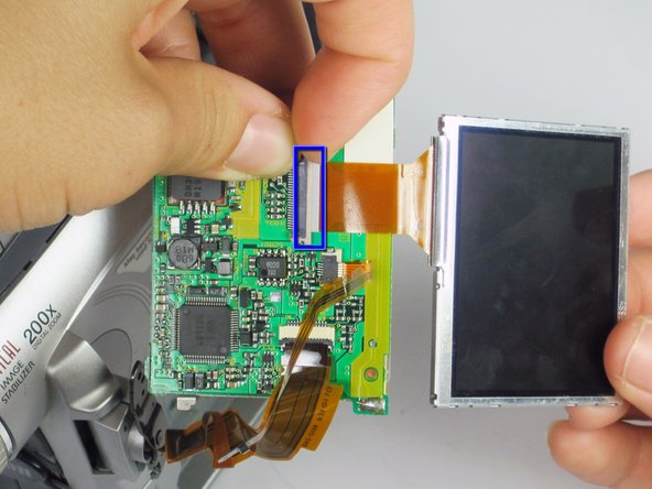 Canon Optura 100MC LCD Screen and Glass Screen Replacement: step 12, image 1 of 2