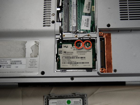HP Pavilion dv1000 Back Cover Replacement: step 15, image 1 of 3