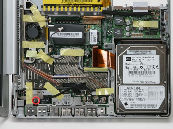 PowerBook G4 Aluminum 12" 867 MHz RJ-11 Board Replacement: step 21, image 1 of 1