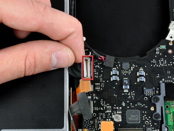 MacBook Unibody Model A1278 Left Speaker Replacement: step 20, image 1 of 1