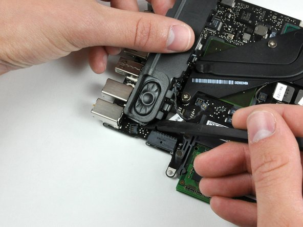 MacBook Unibody Model A1278 Left Speaker Replacement: step 31, image 1 of 1