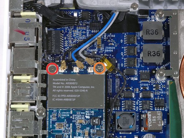 MacBook Core 2 Duo AirPort Card Replacement: step 14, image 1 of 1
