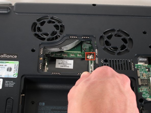HP Pavilion zd8000 Base Fans Replacement: step 45, image 1 of 2