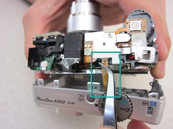 Canon PowerShot A550 LCD Screen Replacement: step 6, image 3 of 3
