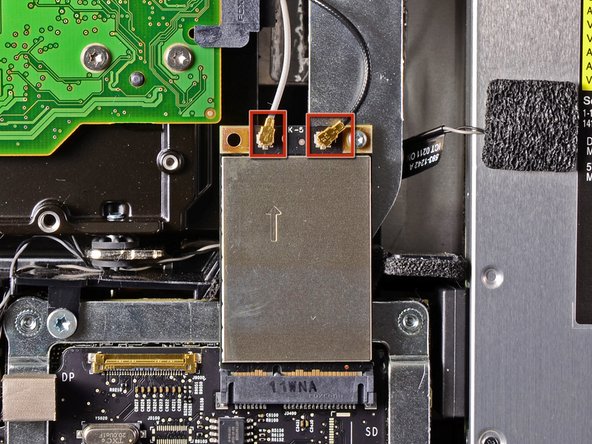 iMac Intel 21.5" EMC 2389 AirPort Card Replacement: step 10, image 1 of 3