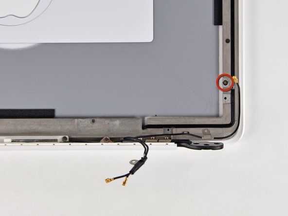 MacBook Unibody Model A1342 Antenna Cables Replacement: step 29, image 1 of 1