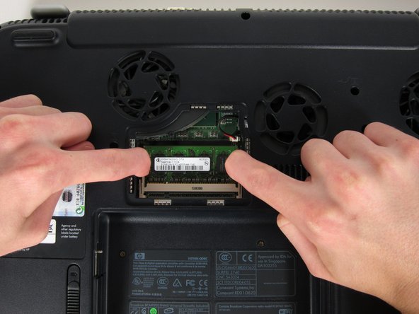 HP Pavilion zd8000 Base Fans Replacement: step 4, image 2 of 2