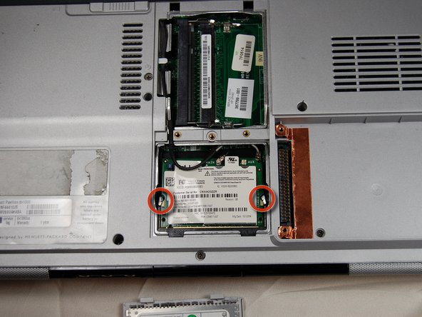 HP Pavilion dv1000 Back Cover Replacement: step 16, image 1 of 3