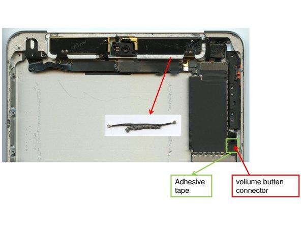 Apple iPad Mini, Removal of cables: step 10, image 2 of 2