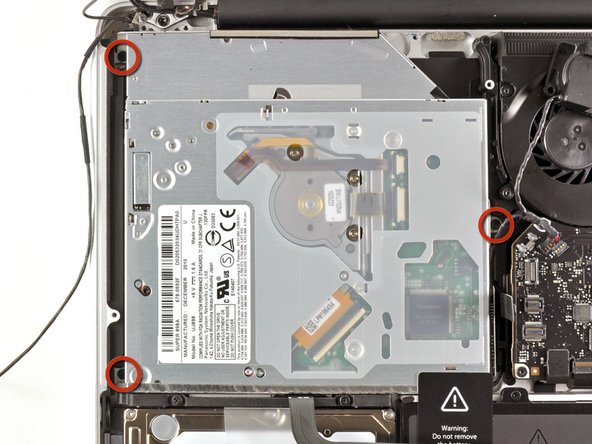 MacBook Pro 13" Unibody Early 2011 Optical Drive Replacement: step 14, image 1 of 1