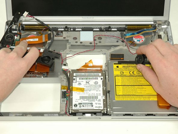 PowerBook G4 Aluminum 15" 1.5-1.67 GHz Inverter/Antenna Cables Replacement: step 27, image 1 of 1